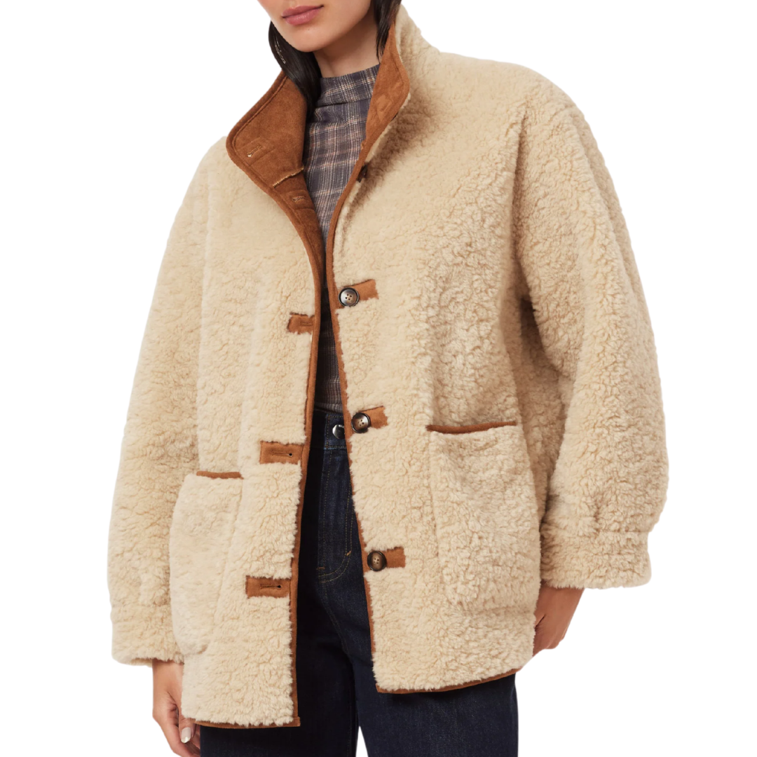 Shearling Coat in Natural