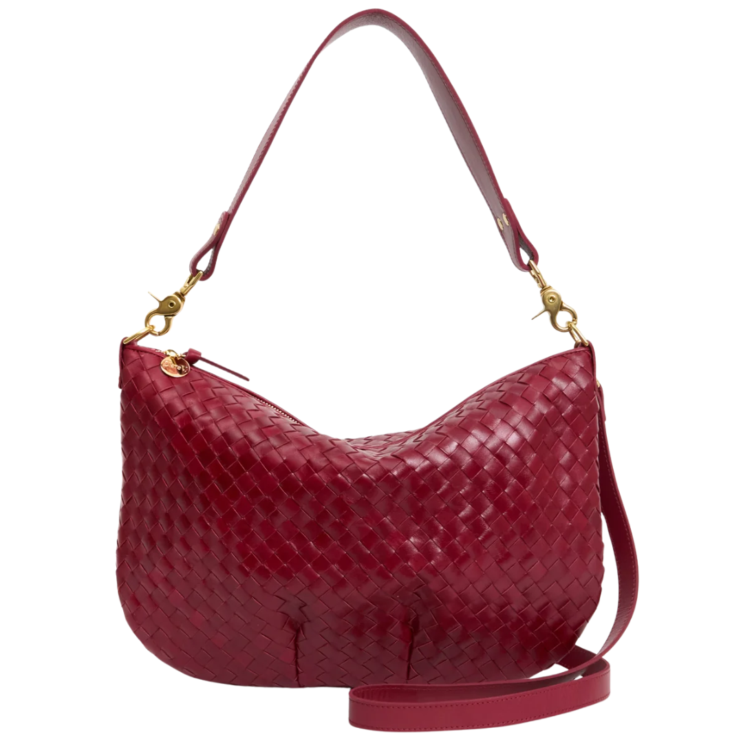 Moyen Messenger in Garnet Diagonal Woven