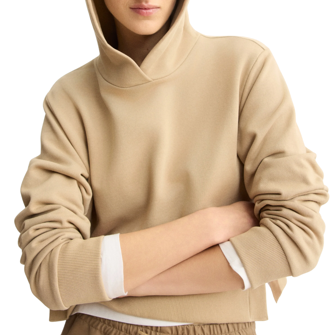 Morris Hoodie with Snaps in Khaki