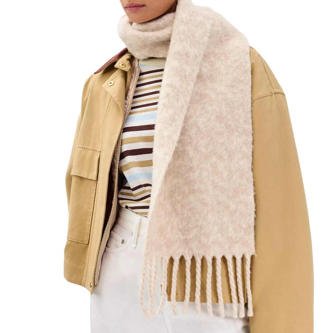 Nora Twisty Scarf in Ecru Multi