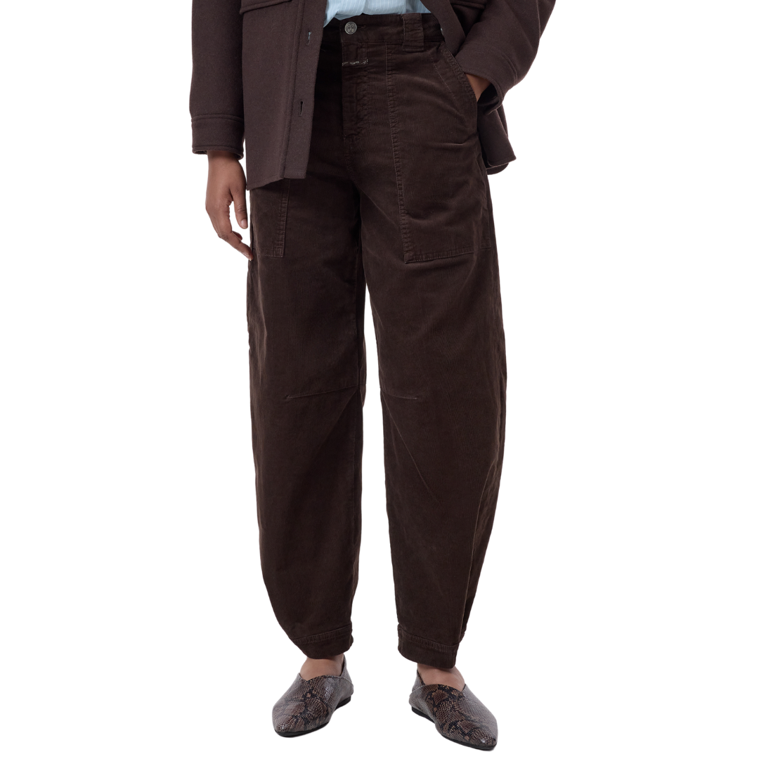 Rhannon Barrel Pants in Mahogany Brown