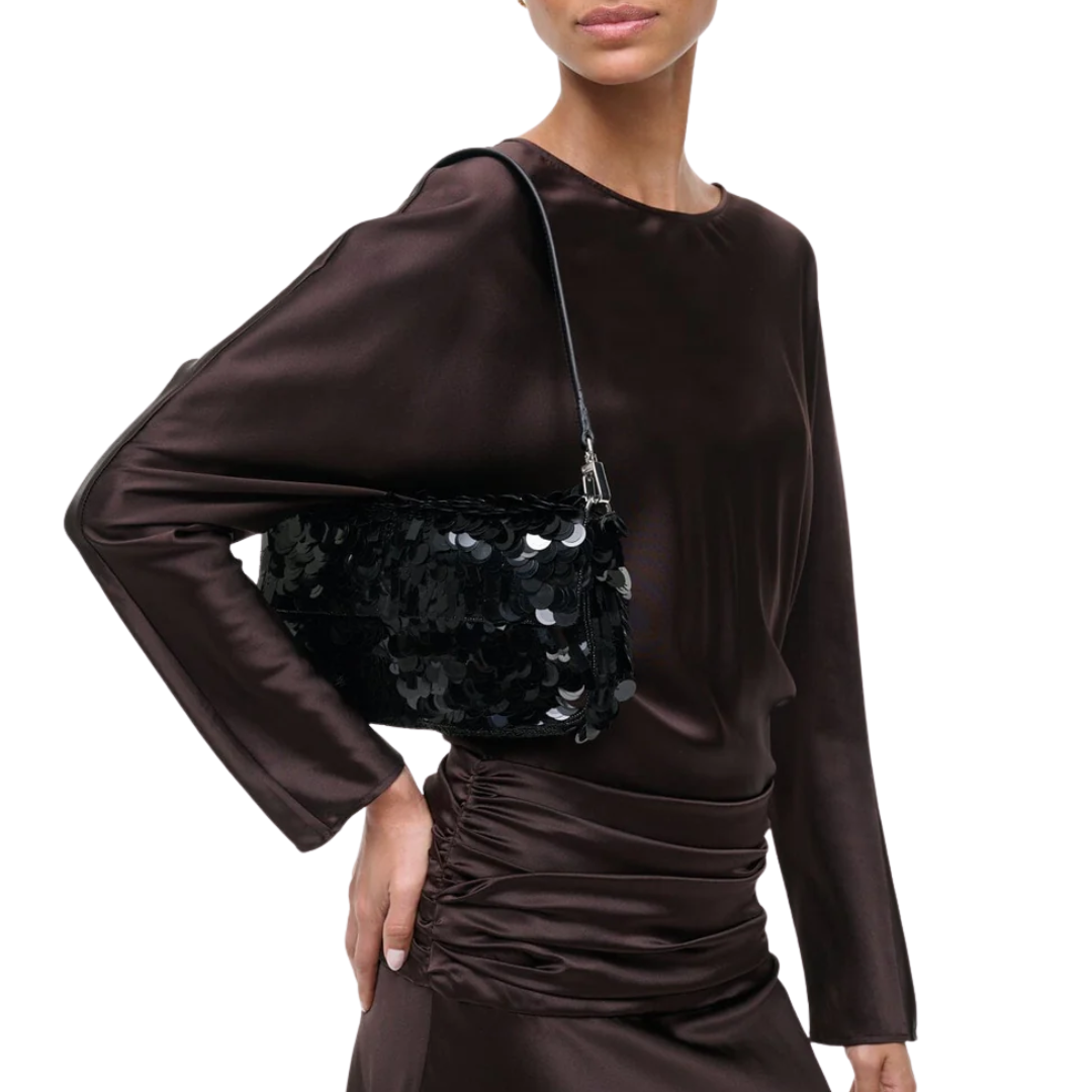 Timmy Convertible Shoulder Bag in Black