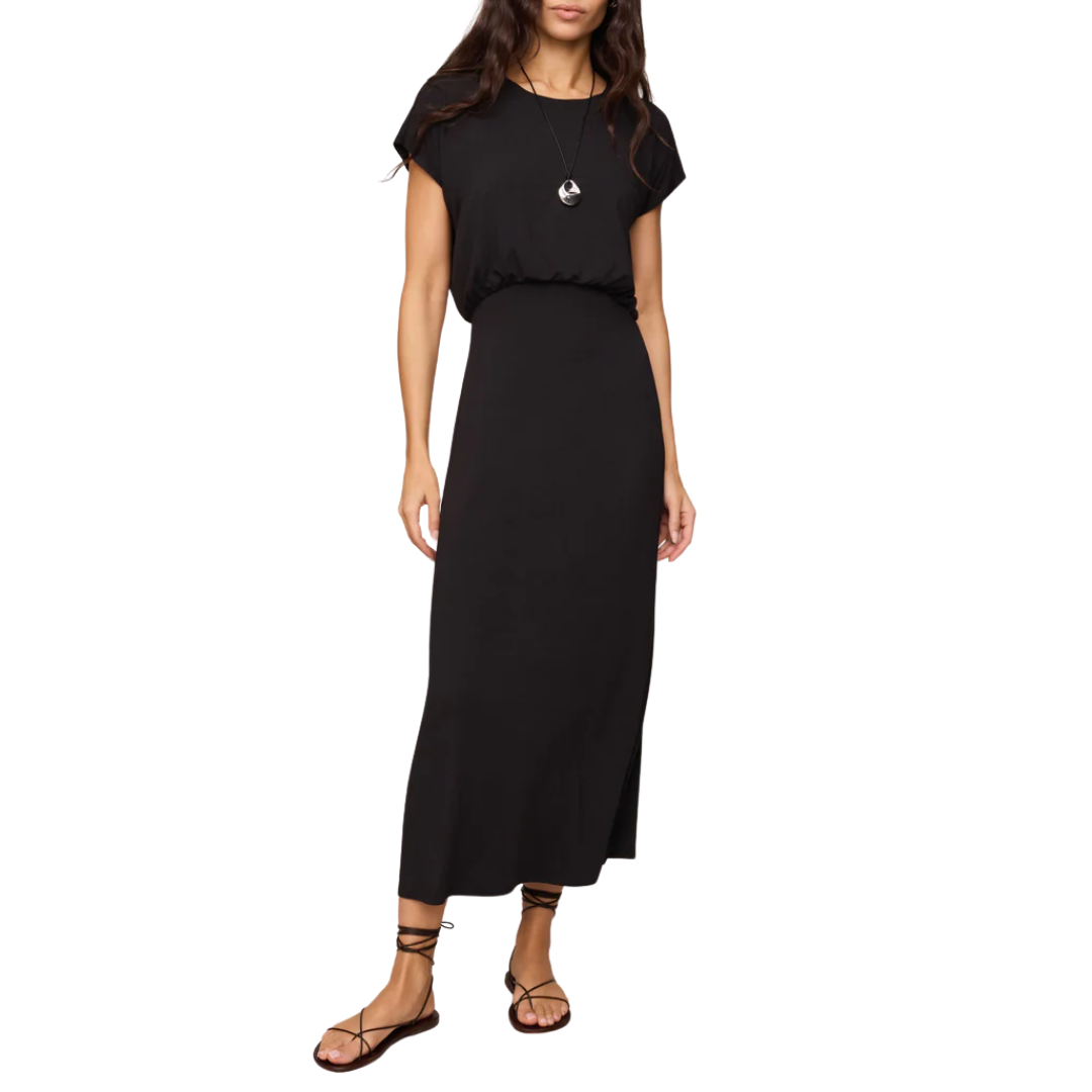 Anika Jersey Midi Dress in Black