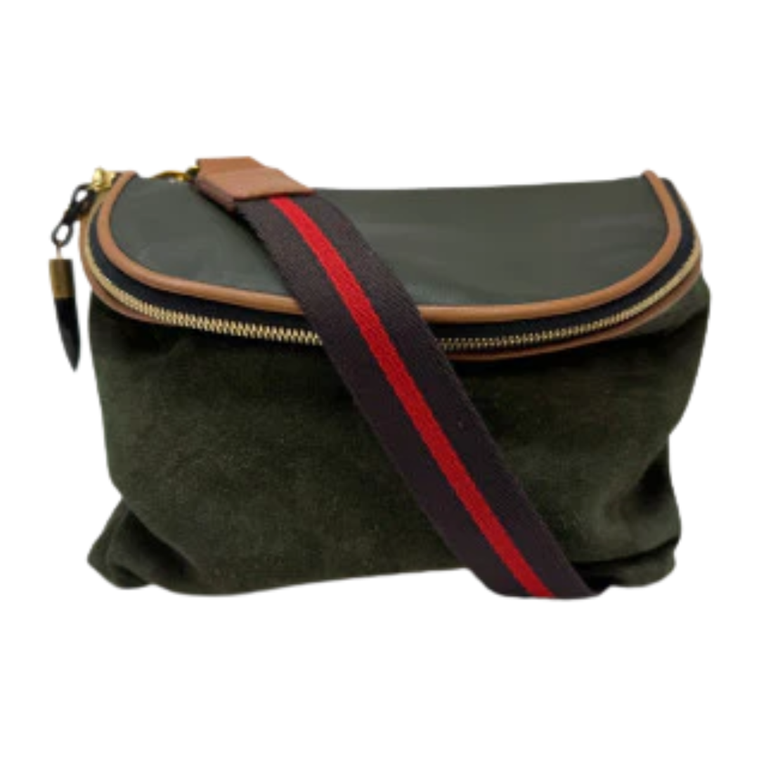 Mini Windbourne Crossbody in Olive Suede
