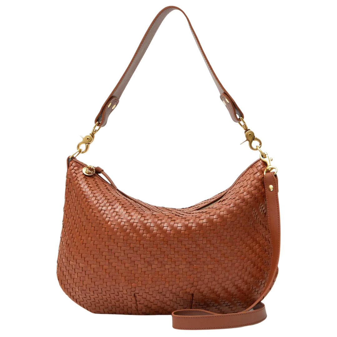Moyen Messenger in Hazelnut Woven Zig-Zag