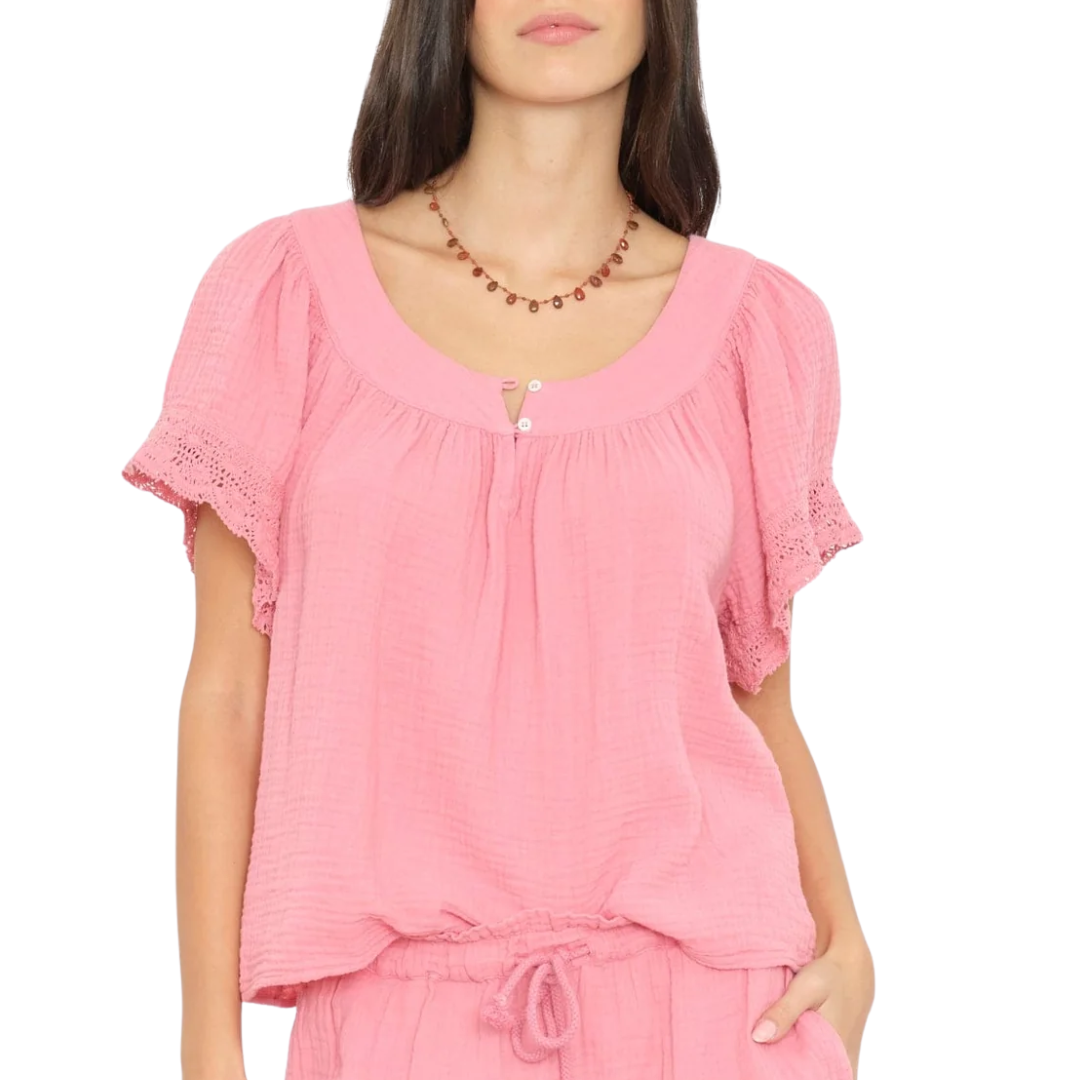 Rita Top in Faded Rose