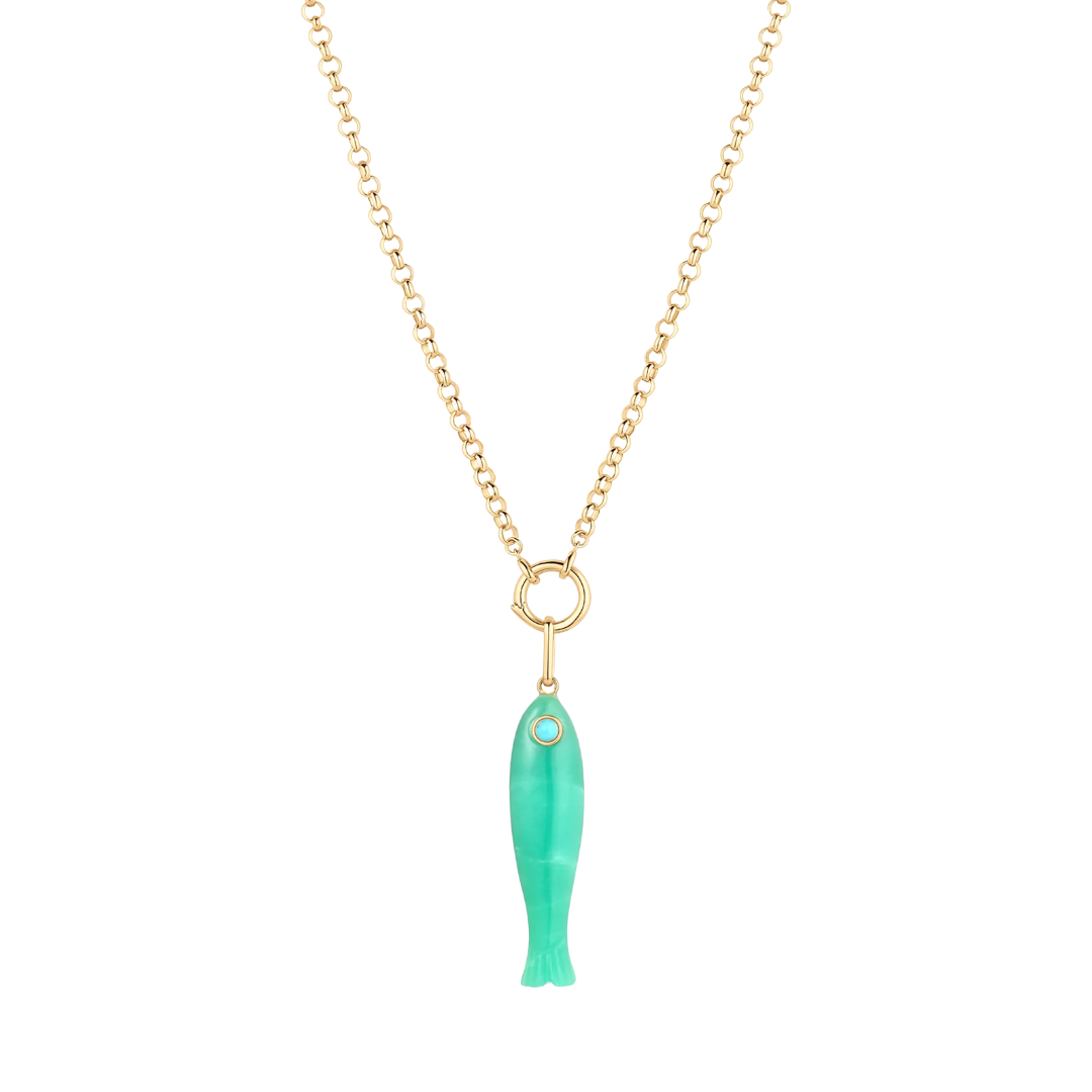 Fortuna Fish in Chrysoprase