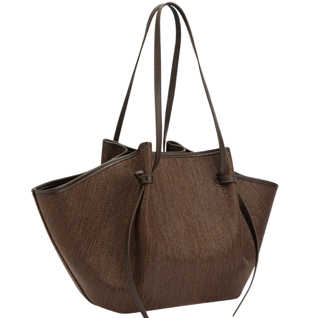 Large Mochi in Fudge Woven Raffia