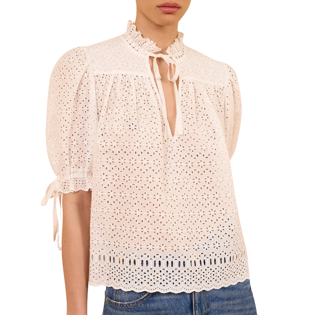 Alouette Cotton Top in Pristine