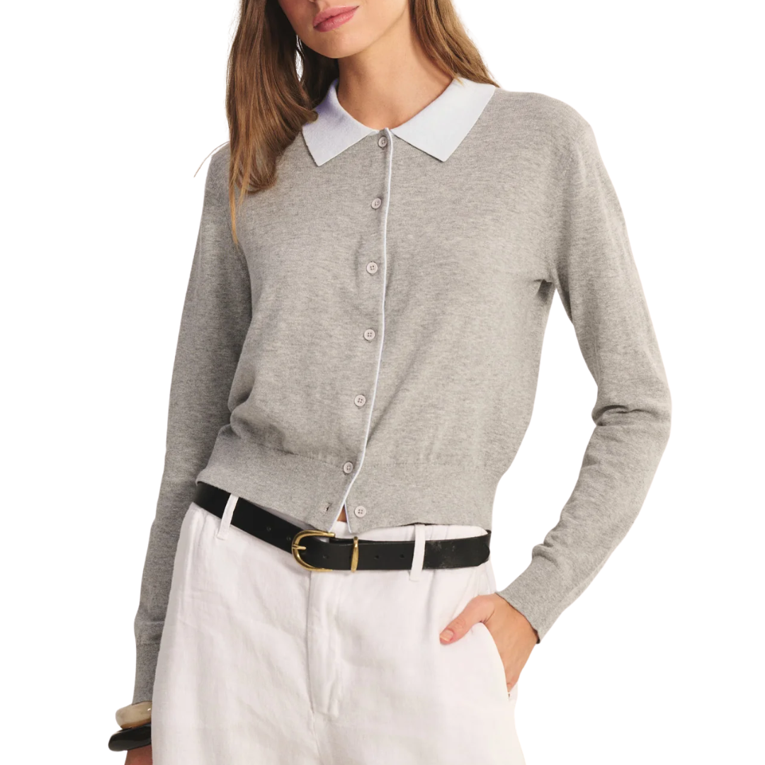 Riven Cardigan in Heather Grey