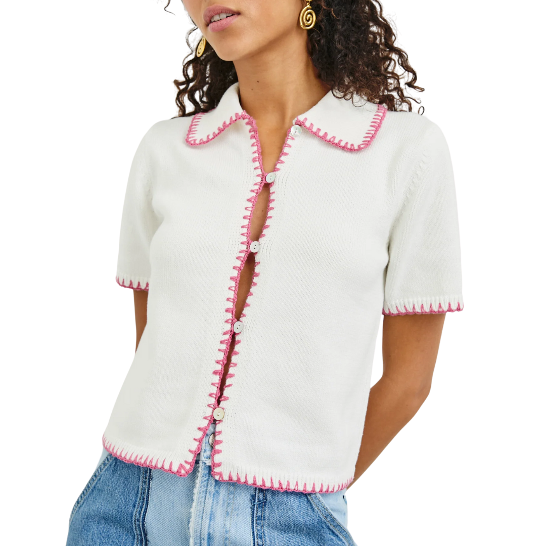 Maliah Top in Ivory Hibiscus