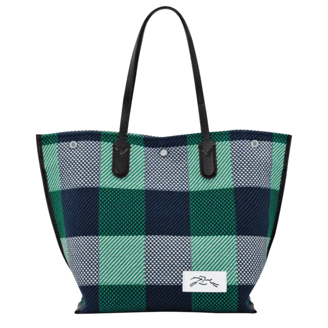 Shopper Bag L in Navy Blue/Gazon