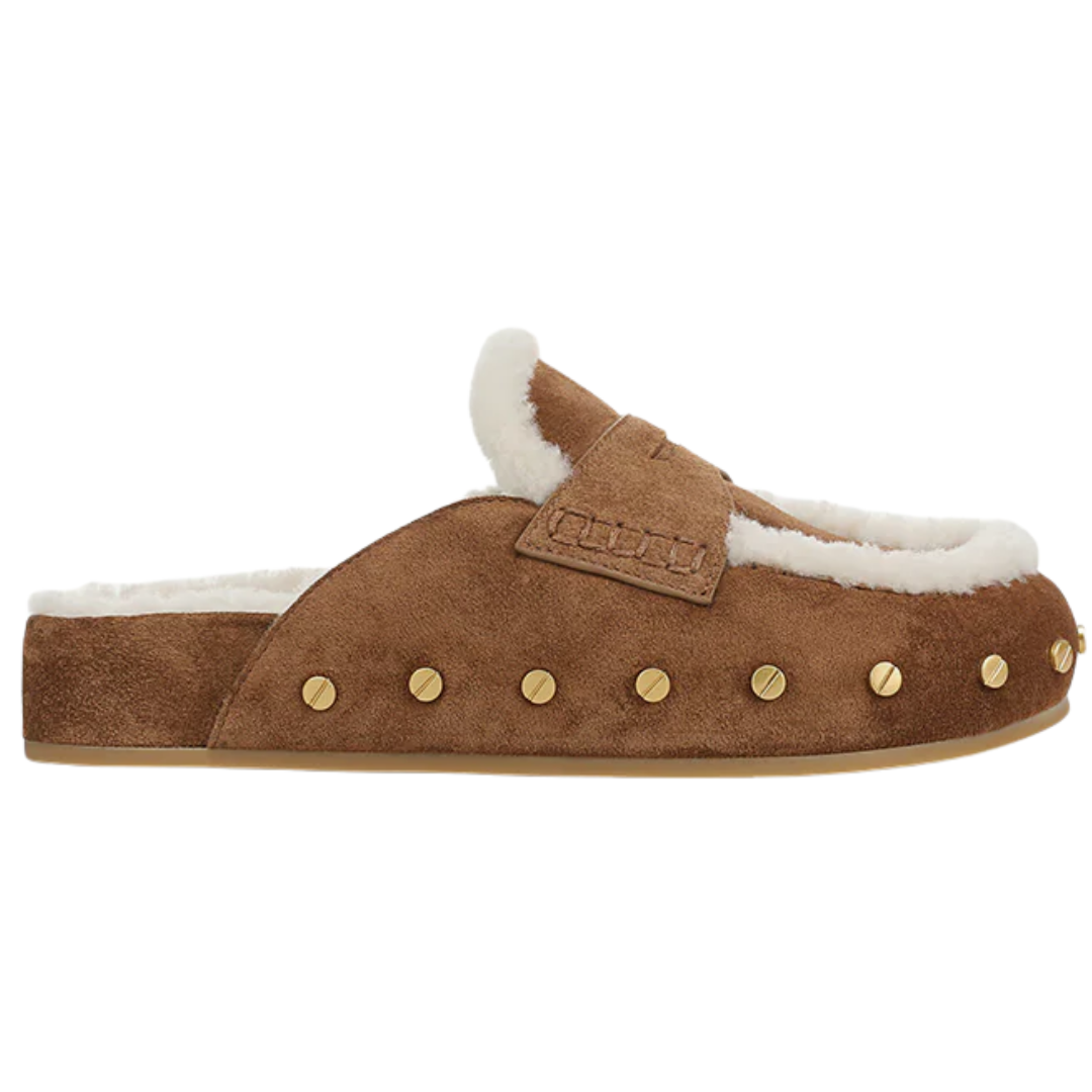 Fenix Shearling Mule in Hazelwood