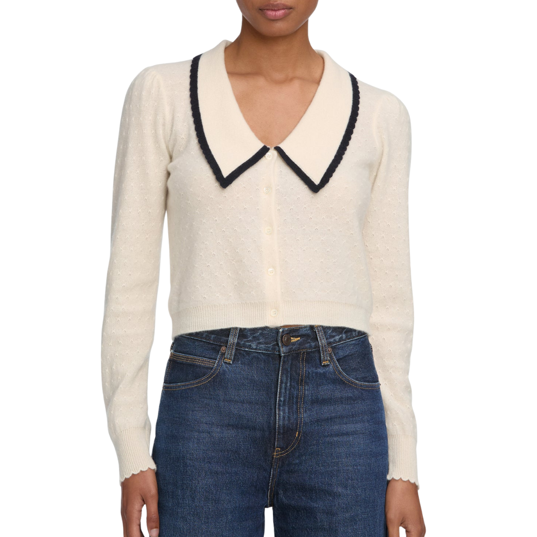 Cashmere Sailor Sweater in Cream Multi
