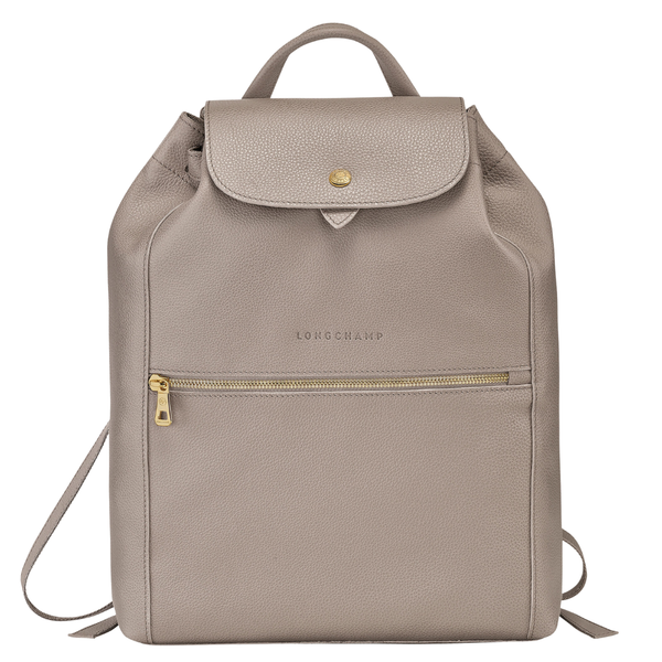 Longchamp Le Foulonne Leather Backpack in Turtledove