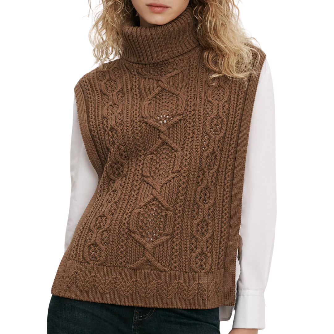 Bentleigh Merino Wool Vest in Ochre