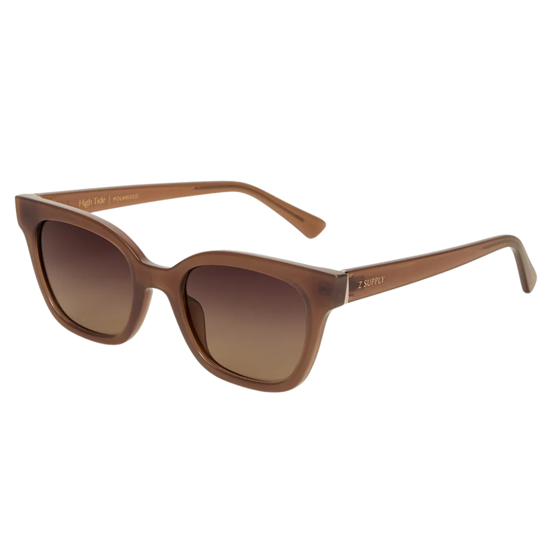 High Tide Polarized Sunglasses in Taupe Gradient
