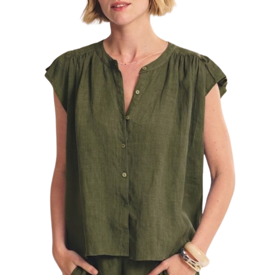 Janey Linen Top in Tootsie