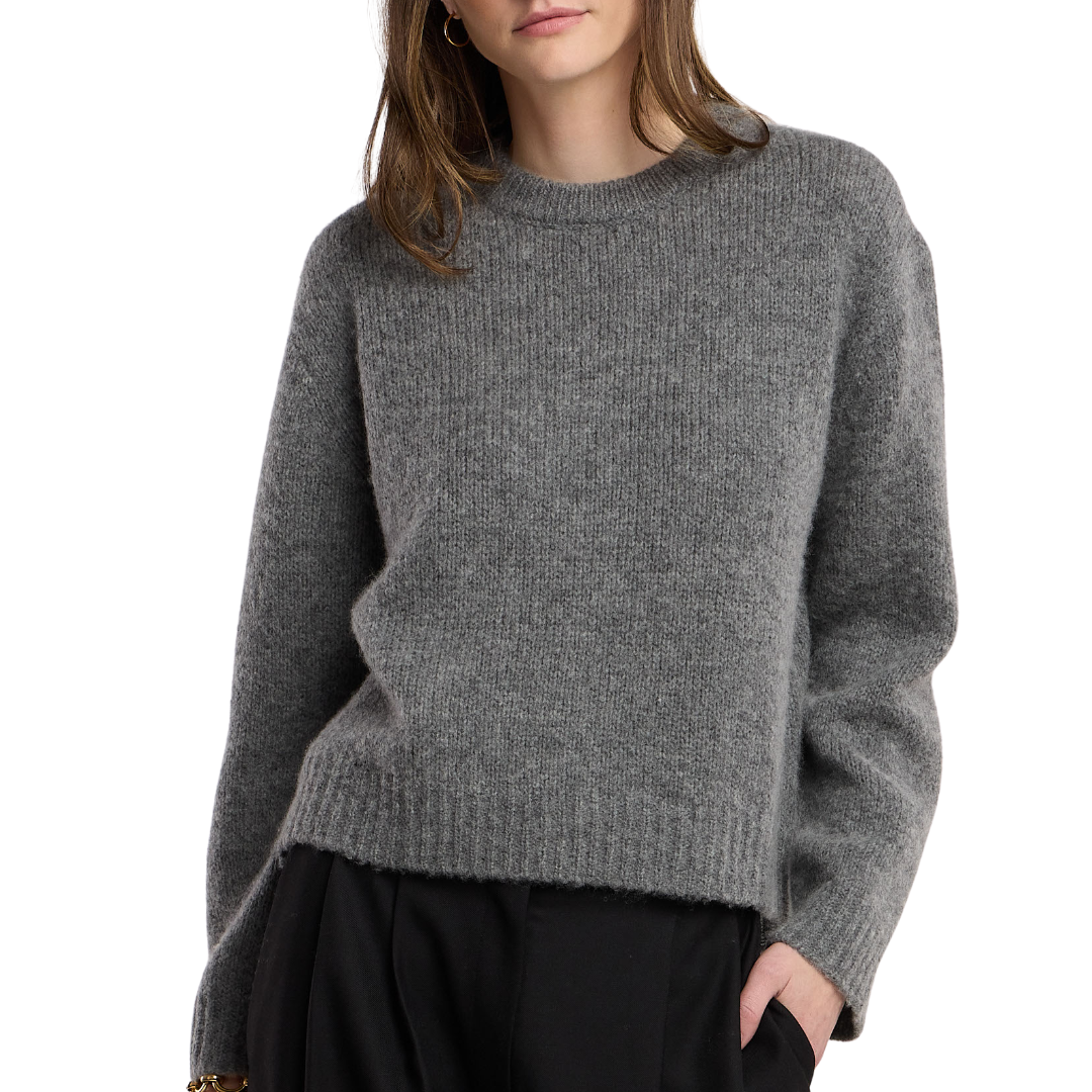 June Sweater in Medium Heather Grey