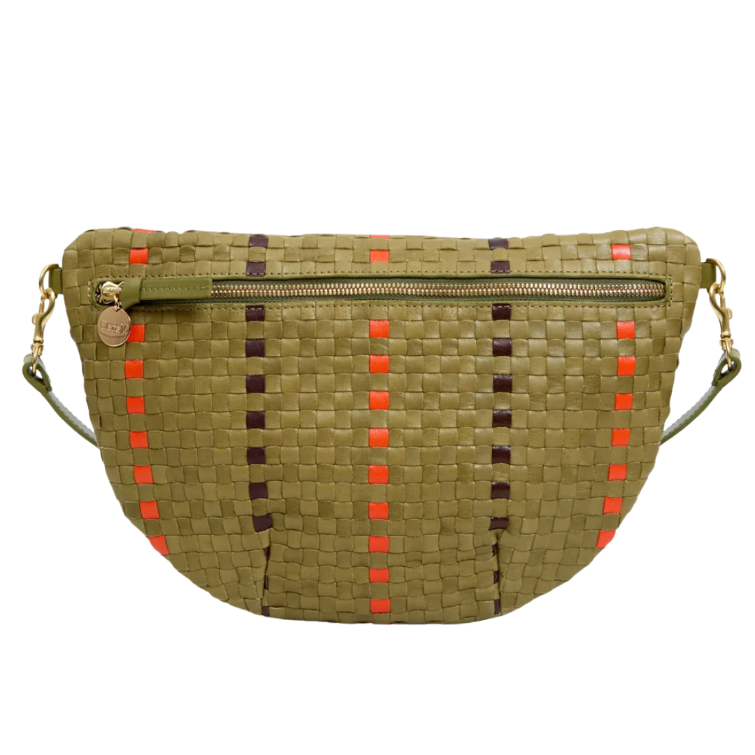 Grande Fanny in Olive Multi Woven Checker W/ Stripes