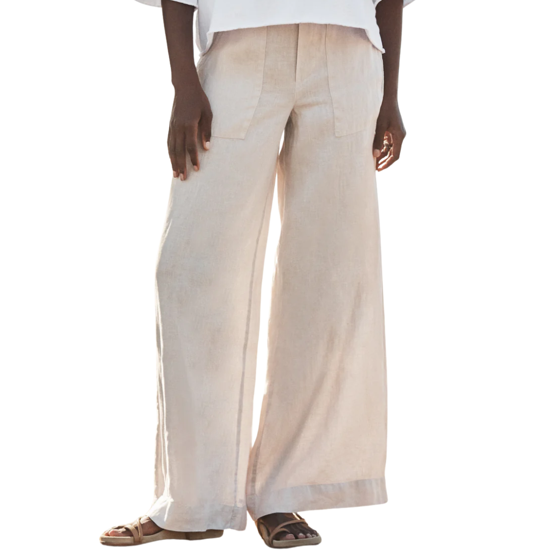 Madeline Patch Pocket Pull-On Pant in Sand