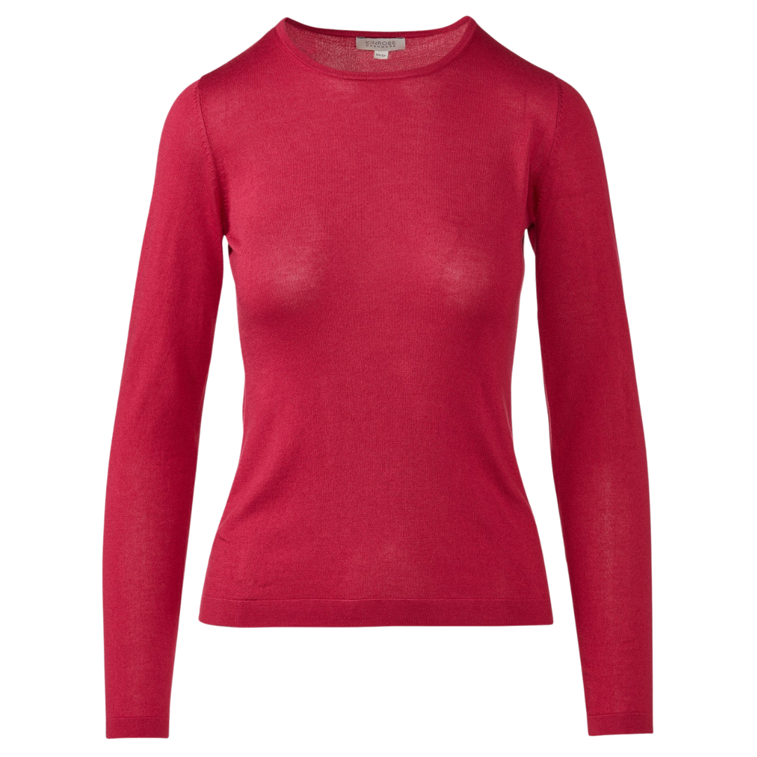 Long Sleeve Crew in Cranberry