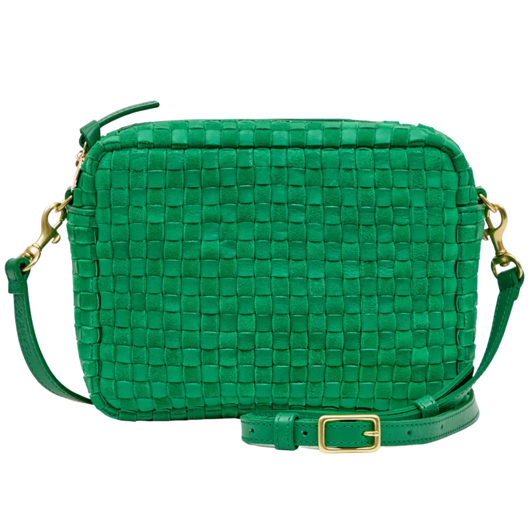 Midi Sac in Grass Woven Checker