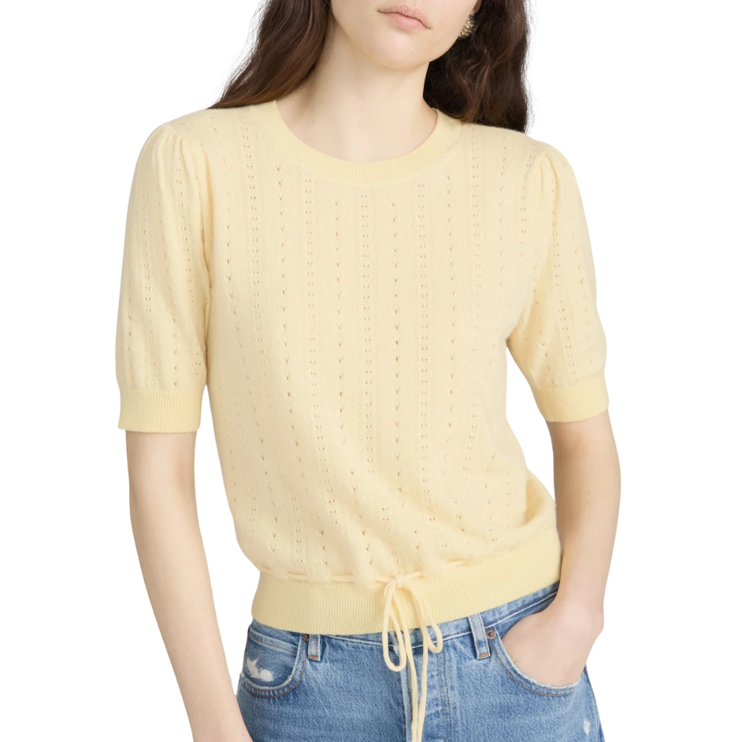 The Cashmere Charm Sweater in Canary