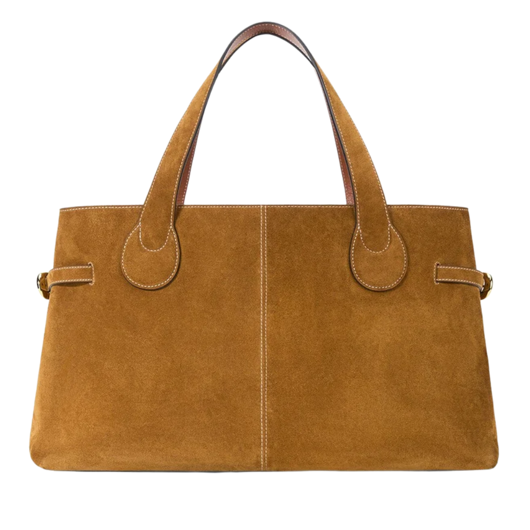 Piper Tote in Tan Suede