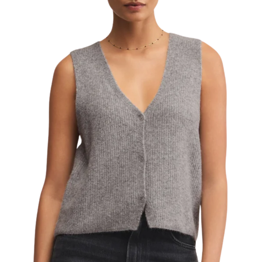 Bryce Sweater Vest in Heather Grey