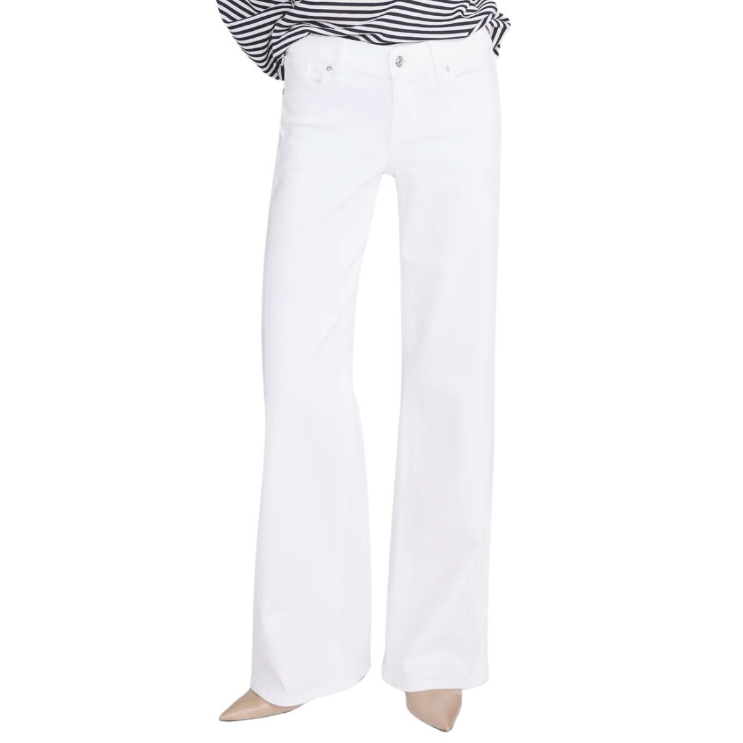 Low Rise Le Slim Palazzo in White