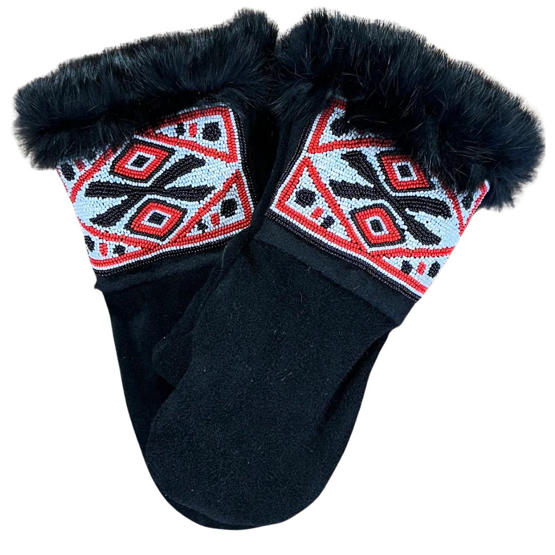 Nebesiiwoo Mittens in Black