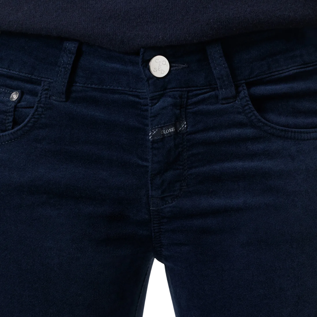 Baker Skinny Velvet Pants 32" in Dark Night