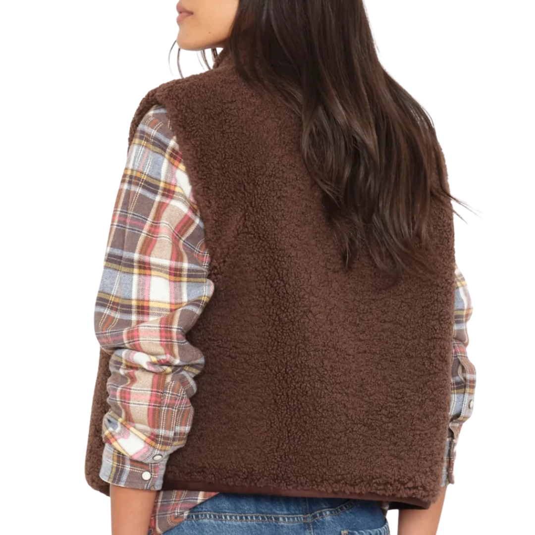 Kensi Vest in Chocolate Brown
