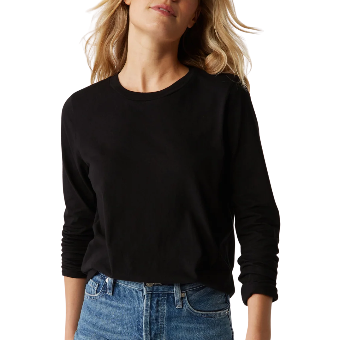 Clarissa Long Sleeve Tee in Black