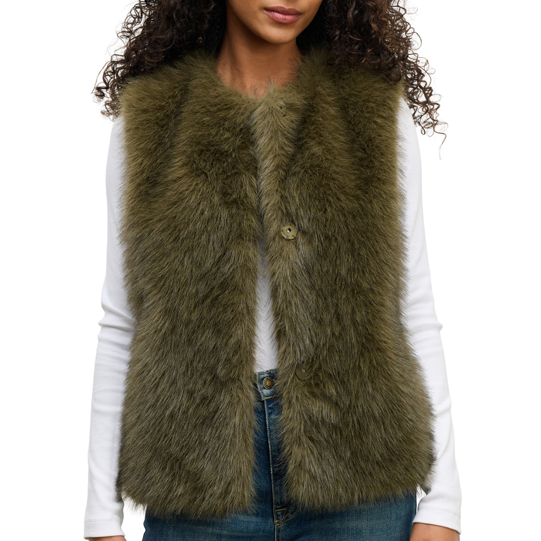 Anastasia Vest in Dark Green