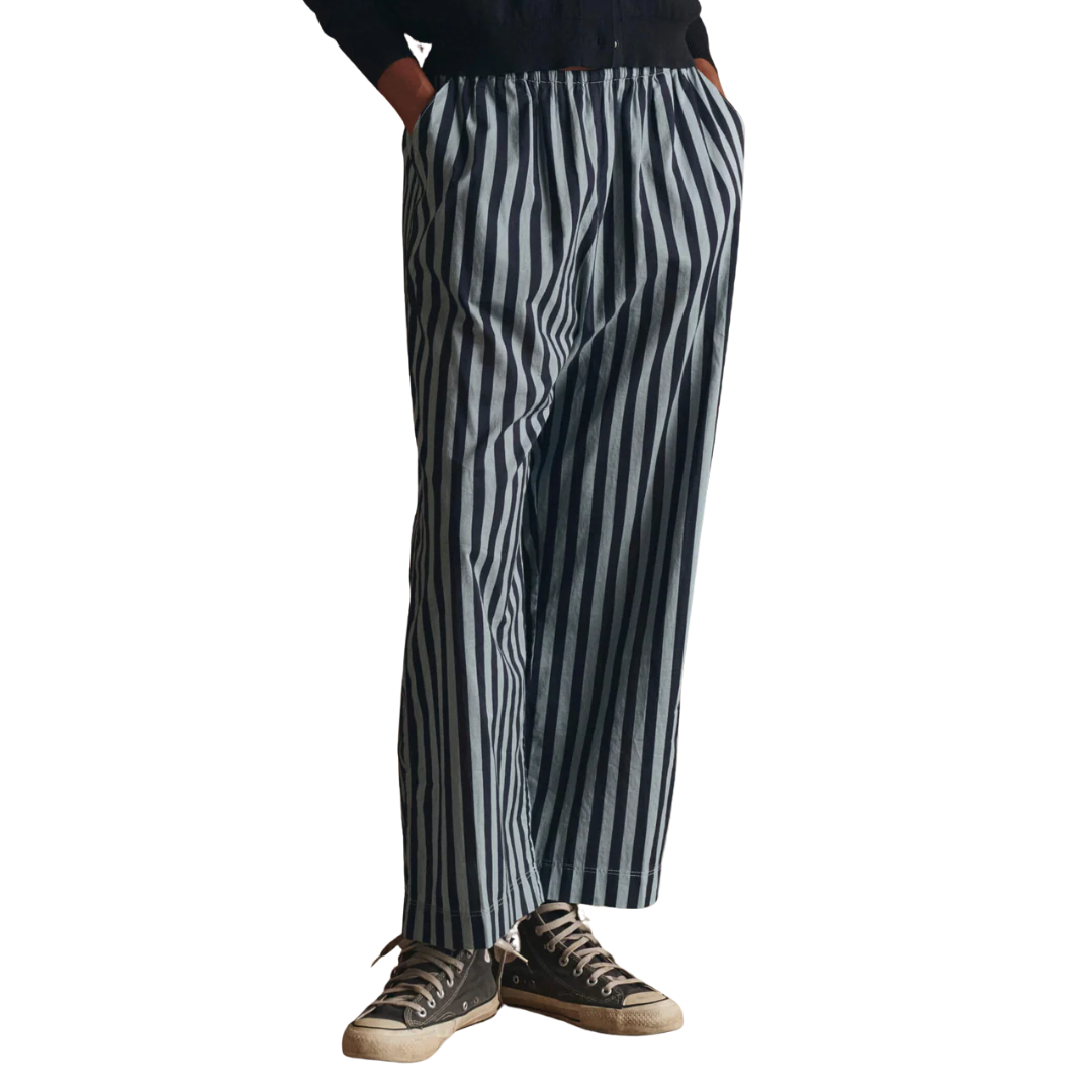 The Everyday Pull On Pant in Blue Club Stripe