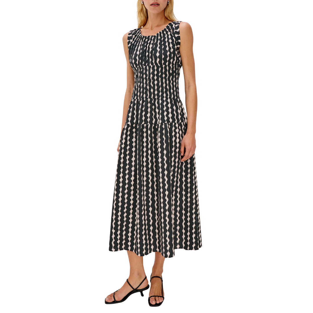 Anastasia Dress in Painted Noir
