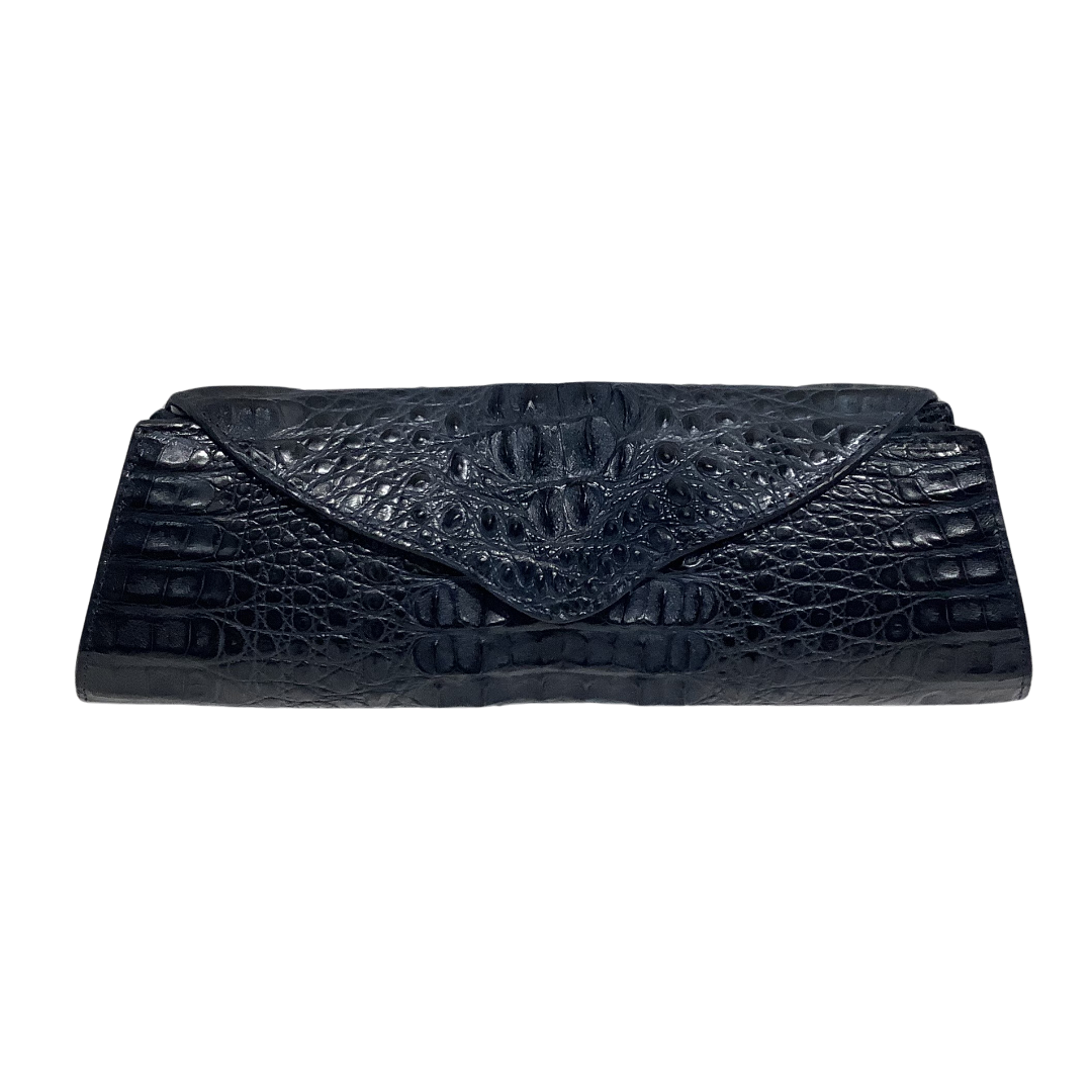 Hornback Crocodile Clutch in Navy