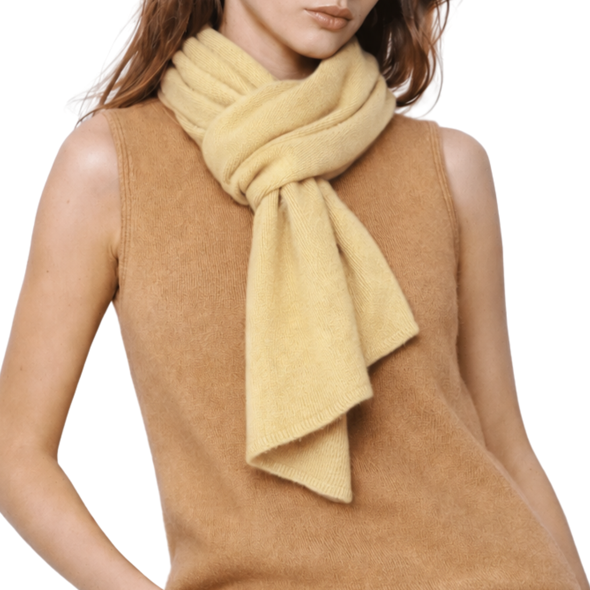 Cashmere Ruana in Winter White