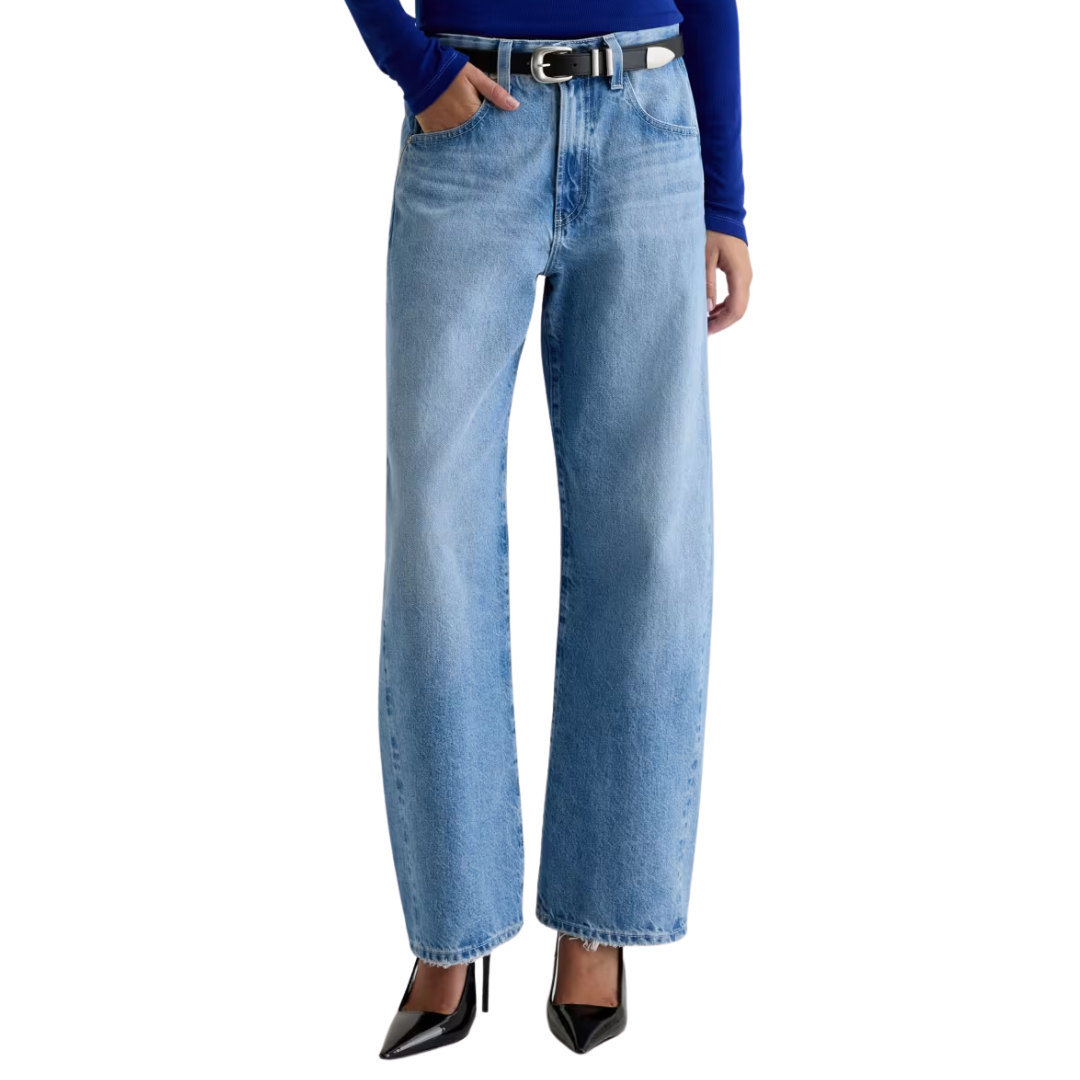 Hattie High Rise Barrel in Blueprint