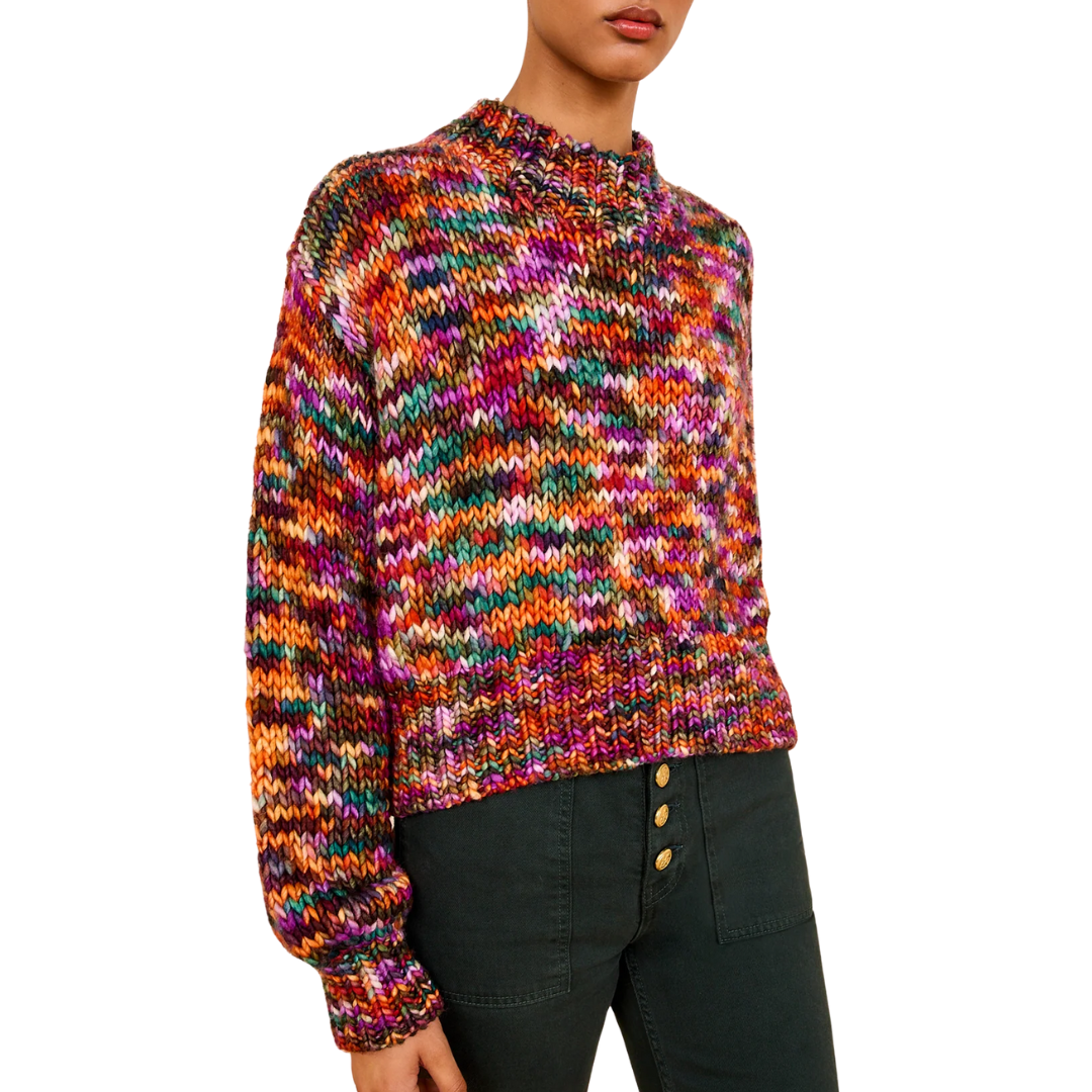 Maude Multicolor Knit Pullover in Quartz