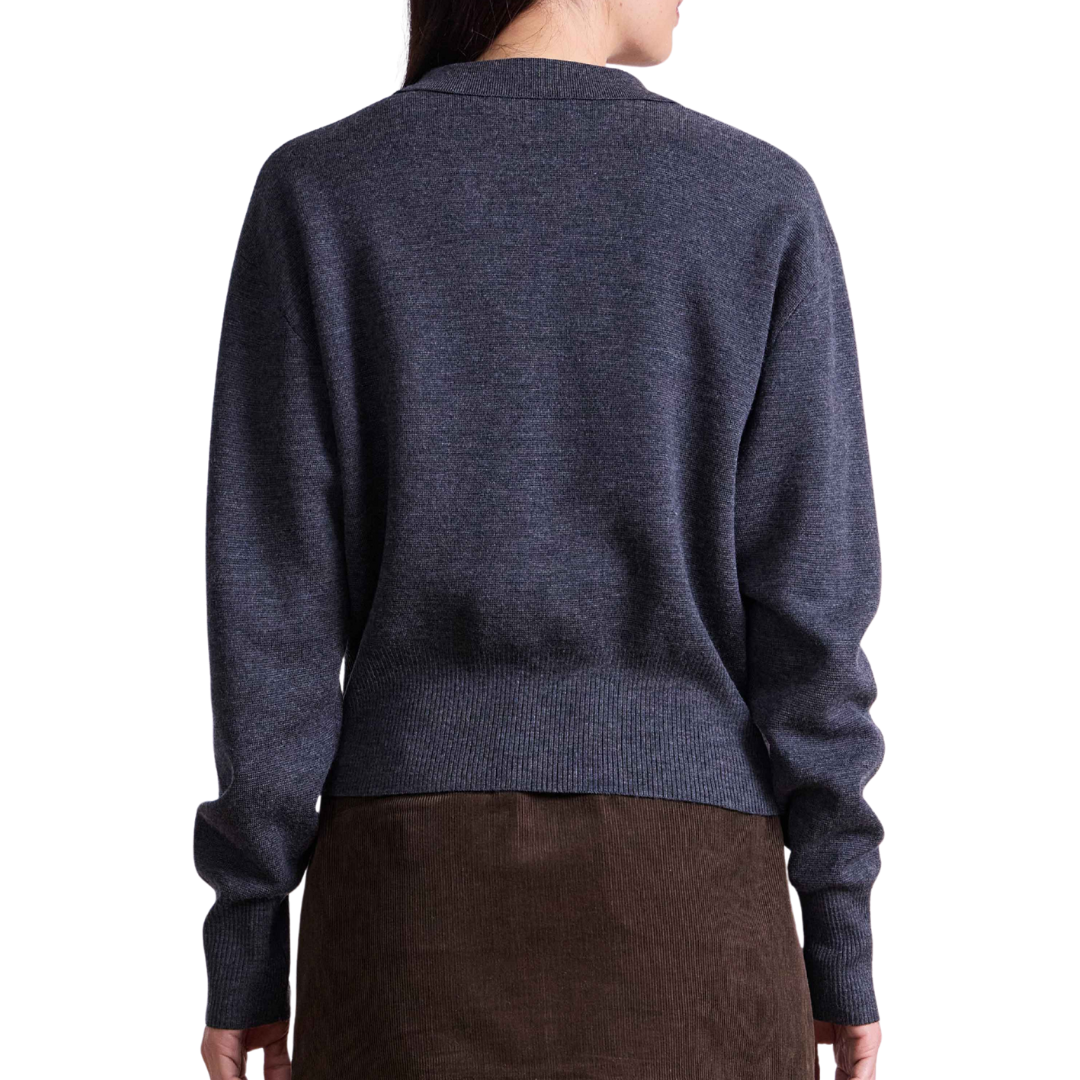 Kari Polo Knit in Grey