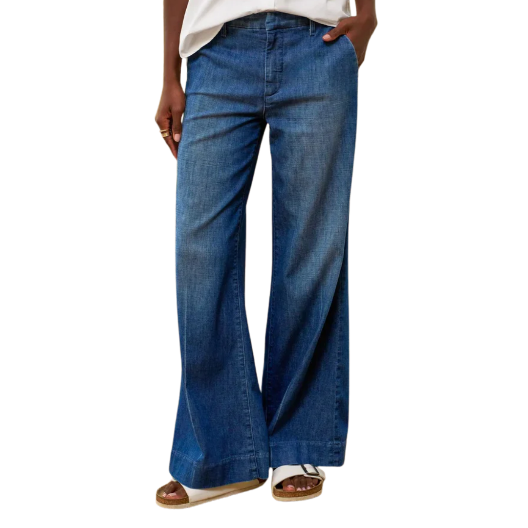 West Village Italian Wide Leg Chino in 1984 Wash