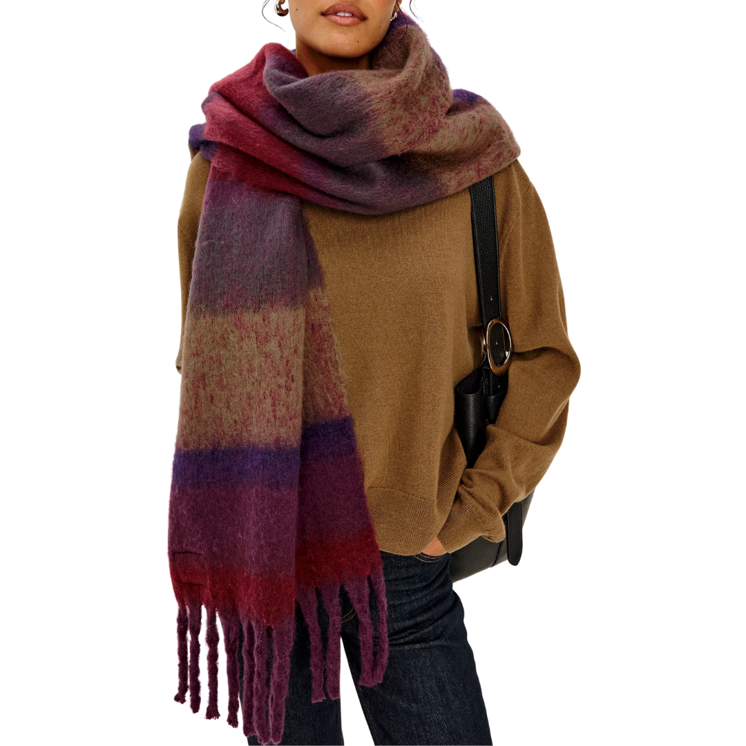 Oslo Scarf in Jewel Stripe