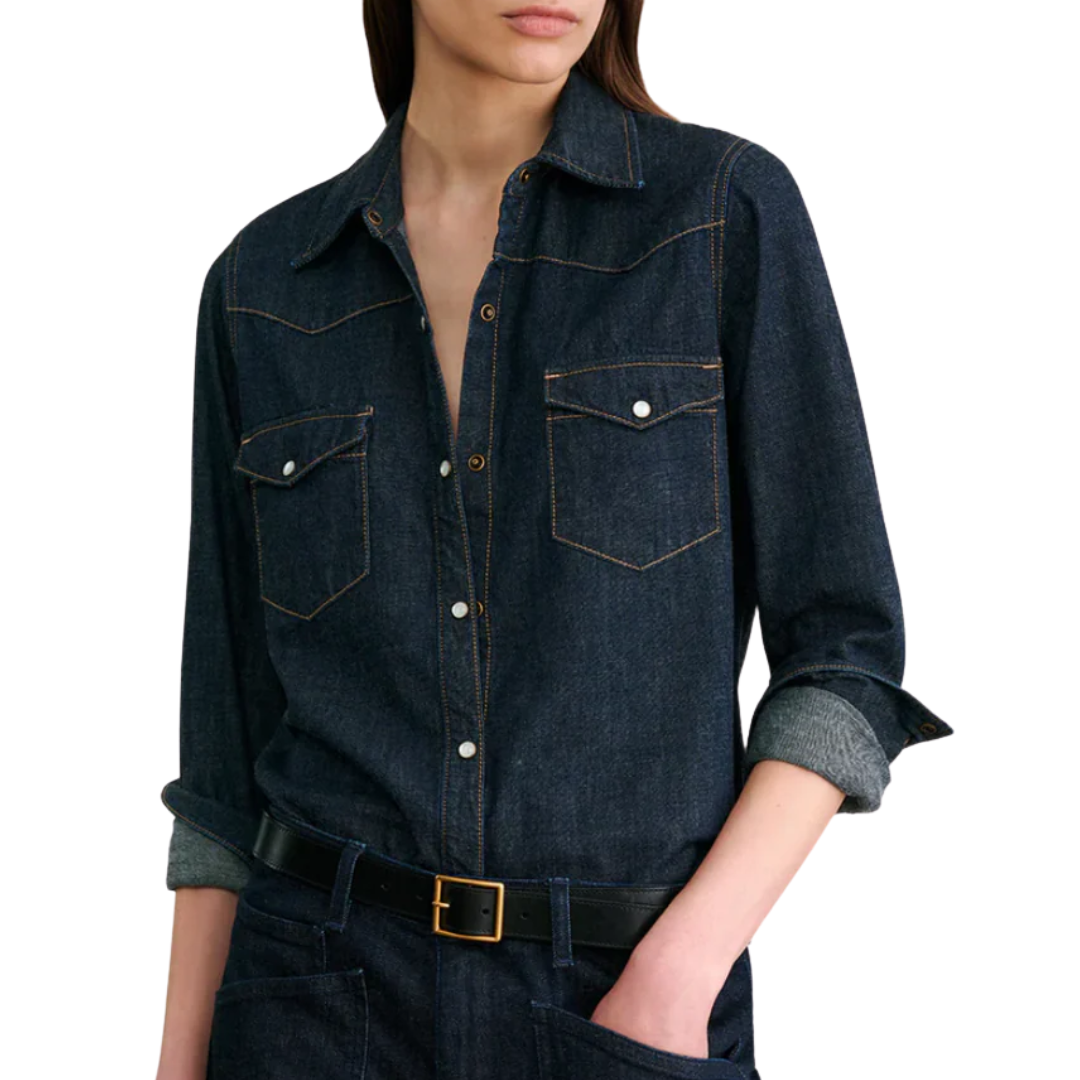 Travis Shirt in Indigo Rinse
