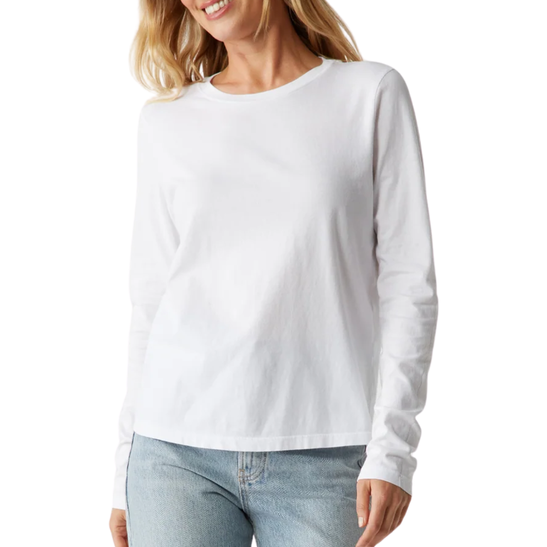 Clarissa Long Sleeve Tee in White