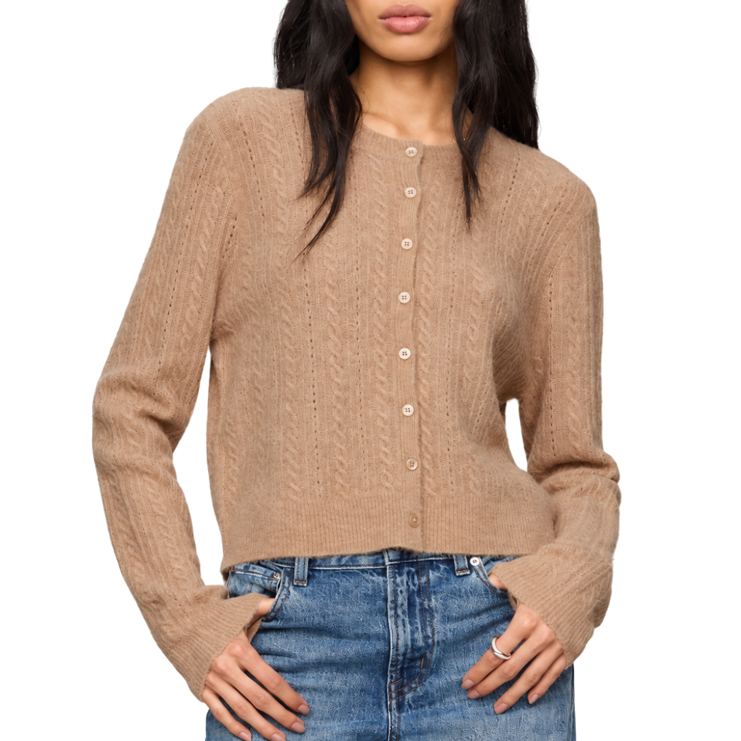 Medina Cable Cardigan in Macaroon