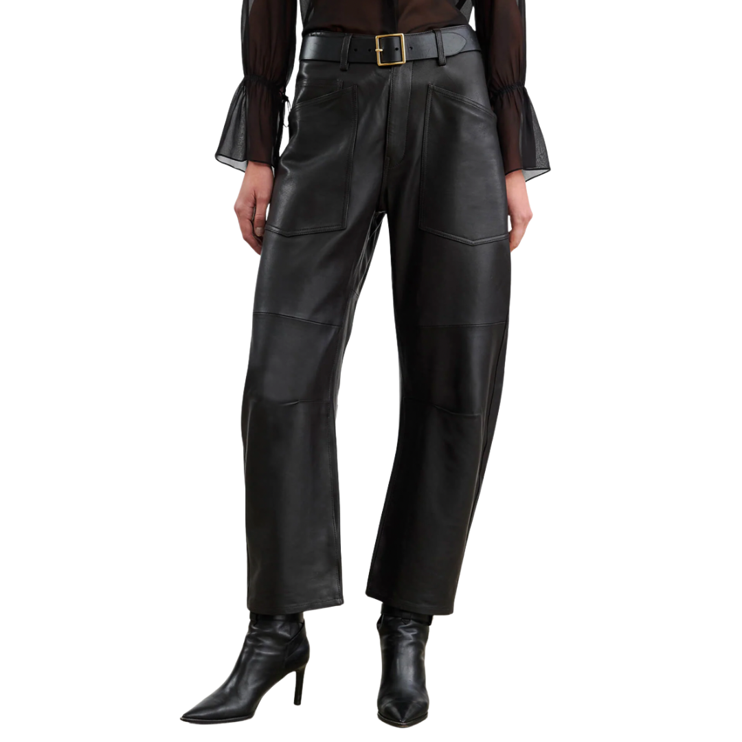 Shon Leather Pant in Black
