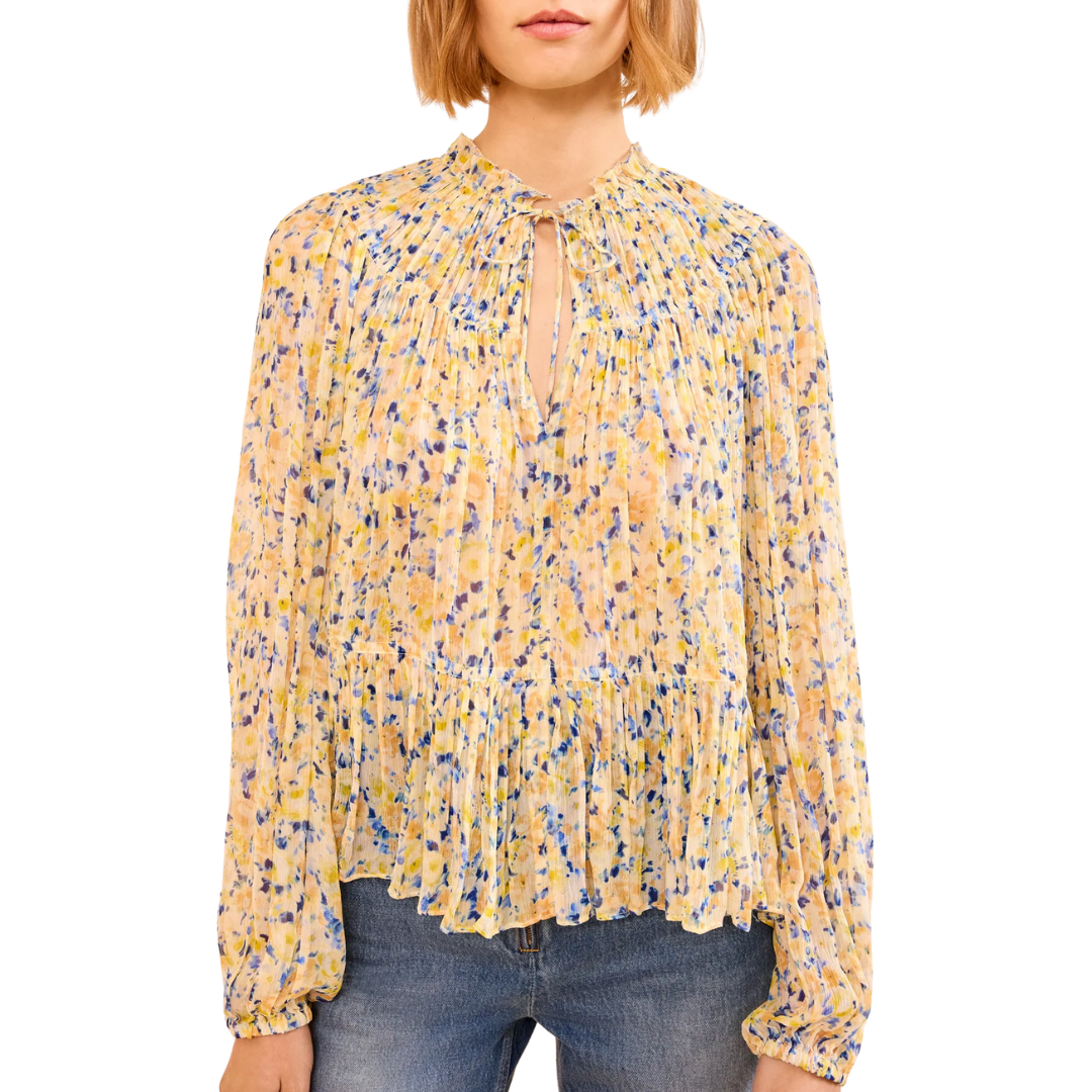 Leandra Silk Blouse in Daffodil